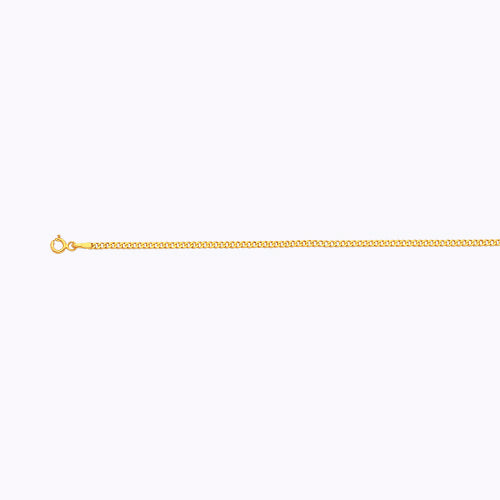 10K 2MM YELLOW GOLD HOLLOW CURB 16" CHAIN NECKLACE