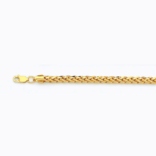 14K 4MM YELLOW GOLD PALM 18" CHAIN NECKLACE