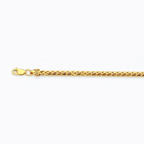 14K 3MM YELLOW GOLD PALM 24" CHAIN NECKLACE
