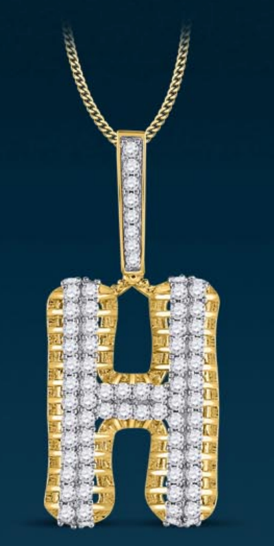 10k Genuine Diamond Buff Letters Initials A-Z