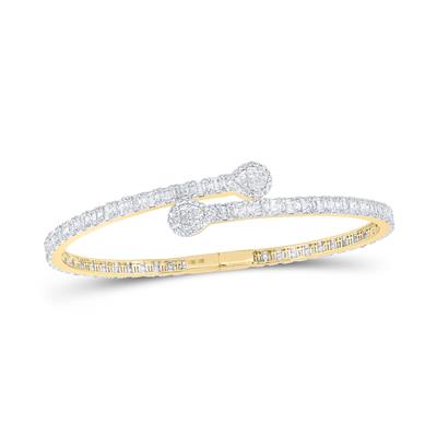Diamond Pear Shape Bangle Bracelet